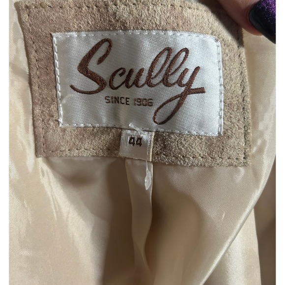Scully Suede Leather Jacket Western Boho Distressed Tan Brown Mens Size 44 - Picture 3 of 11
